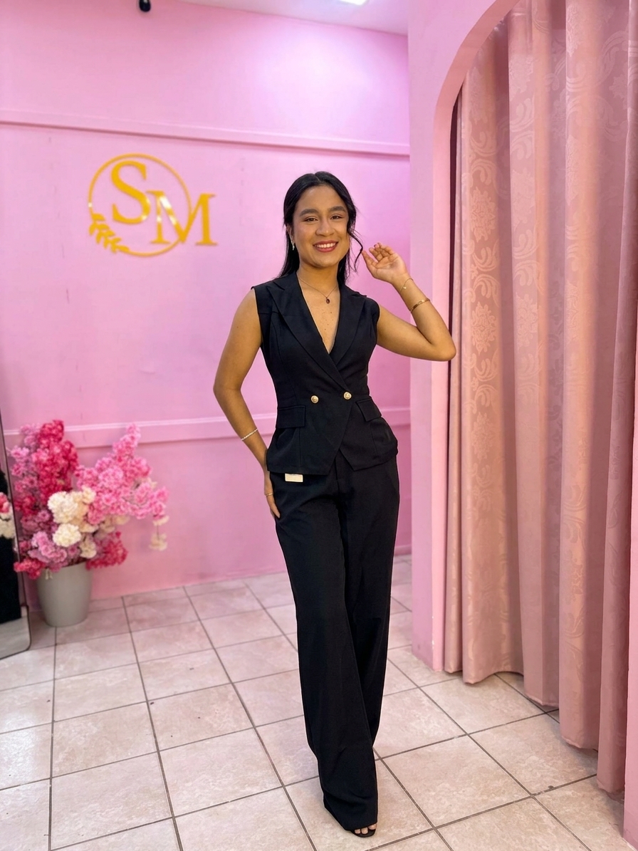 Conjunto Alfaiataria Social Colete Preto — Conjuntos feminino Sarah Modas Slz São Luís