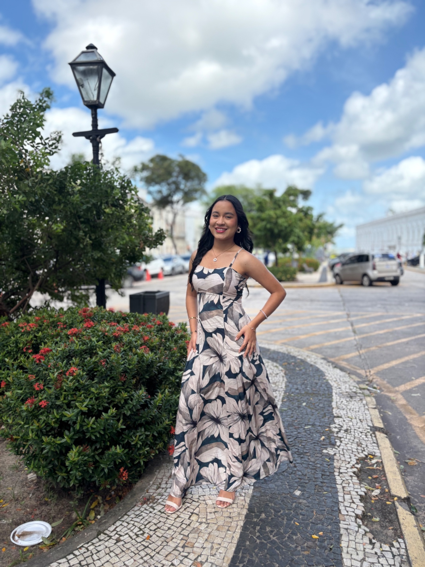 Vestido Taís Floral Esverdeado — Vestidos feminino Sarah Modas Slz São Luís