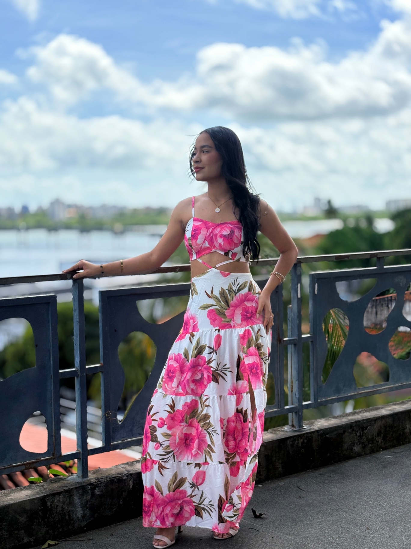 Conjunto Flora Rosa Floral — Conjuntos feminino Sarah Modas Slz São Luís
