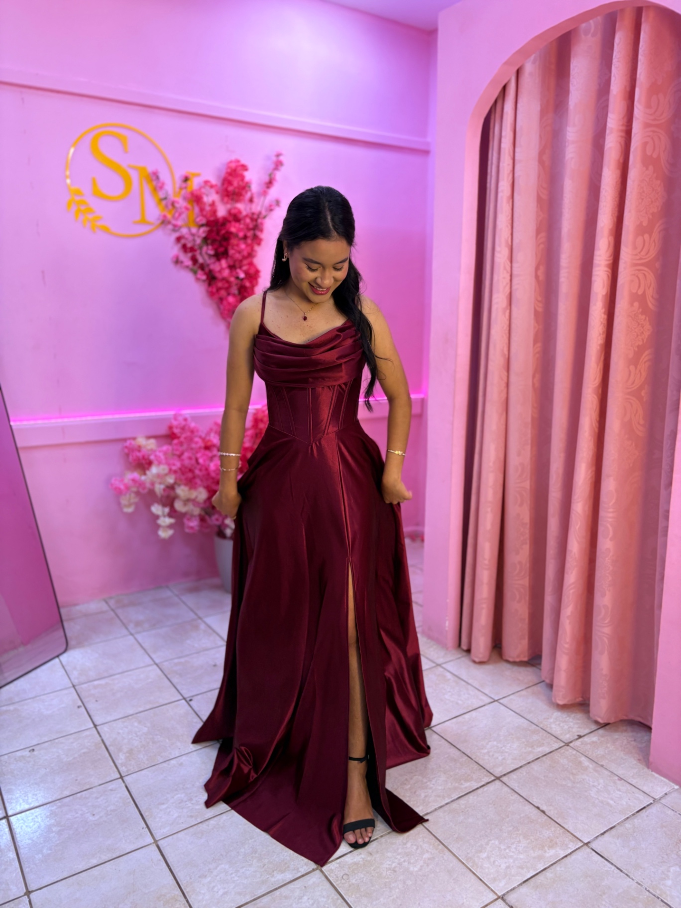 Vestido Alice Corselet Bordô