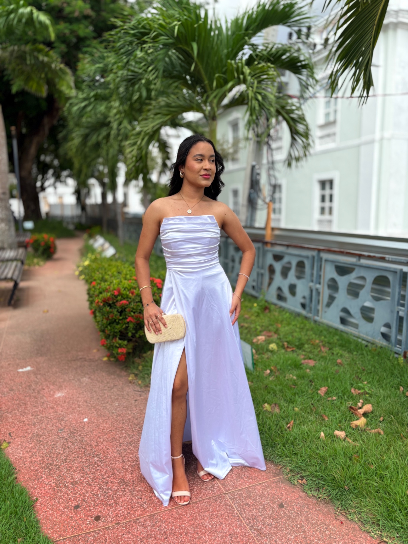 Vestido Pérola branco de festa