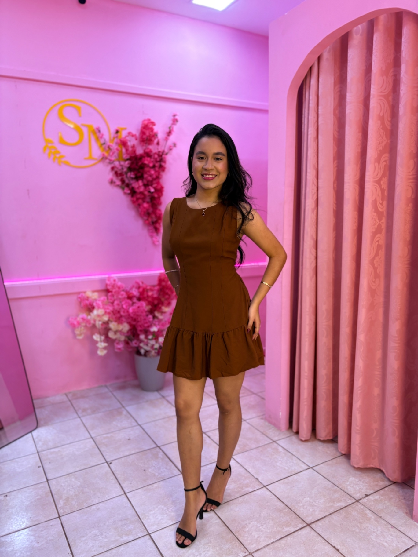 Vestido Rafaela Godê Chocolate — Vestidos feminino Sarah Modas Slz São Luís