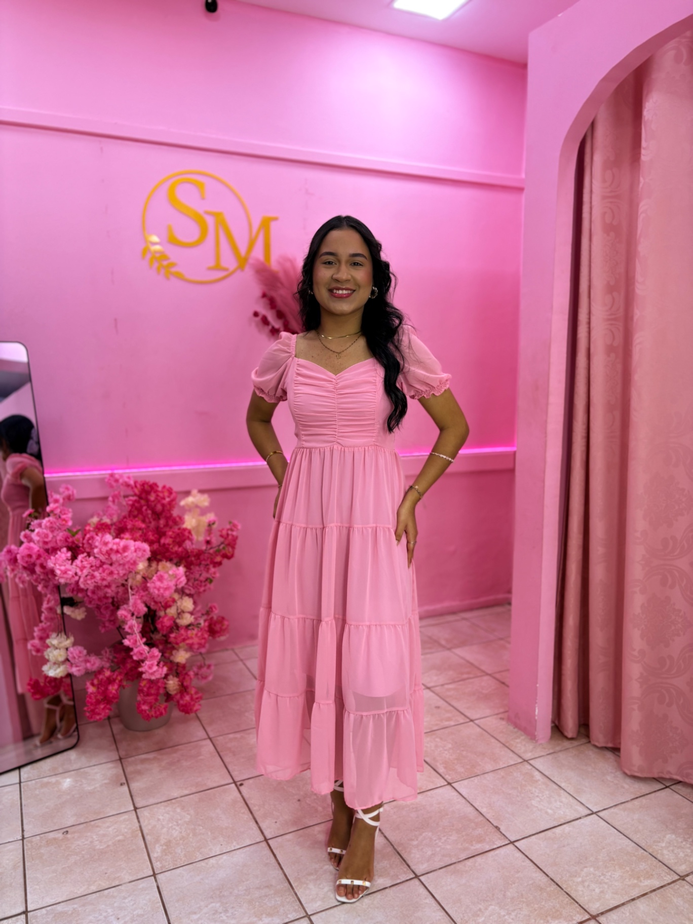 Vestido Rosa Chá Princesa — Vestidos feminino Sarah Modas Slz São Luís