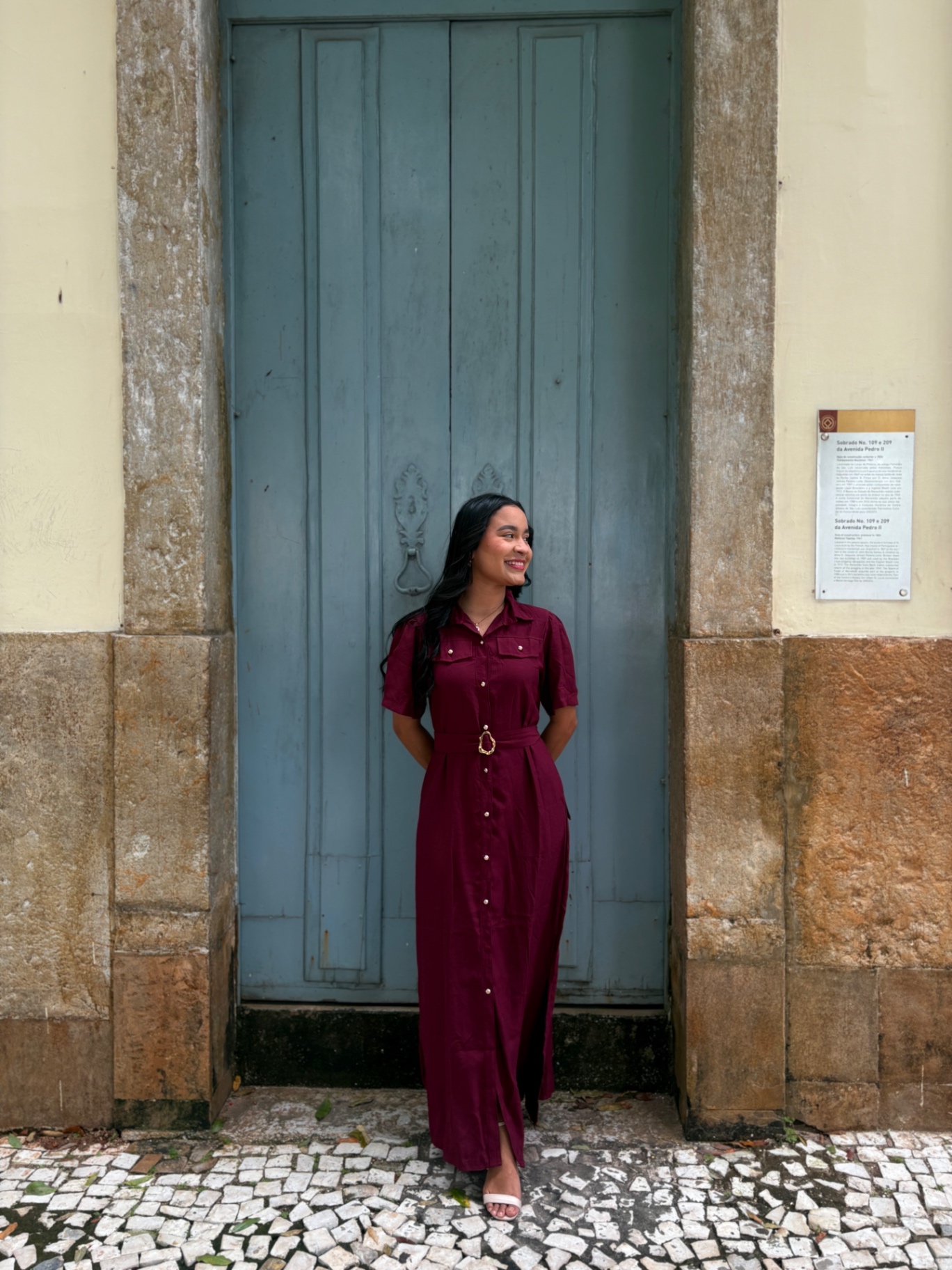 Vestido Catarina Vinho Chemise — Vestidos feminino Sarah Modas Slz São Luís
